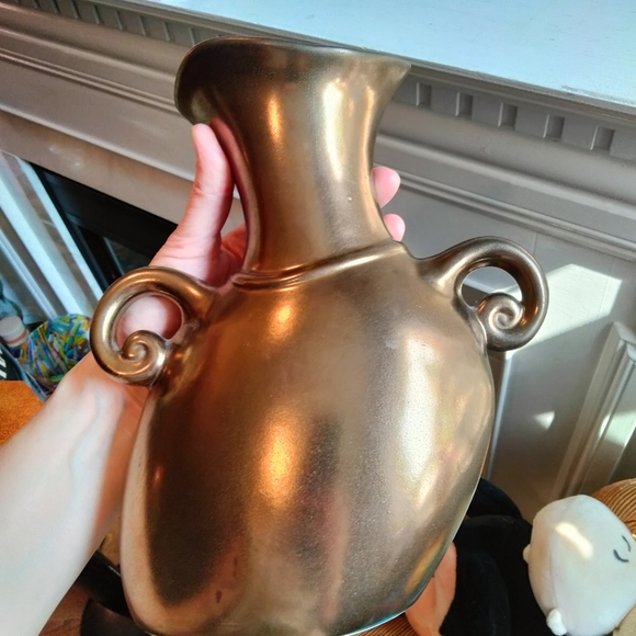 Vintage 1980s signed Michael Lambert bronze pottery vessel vase - Picture 3 of 6